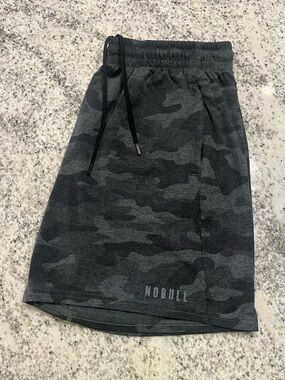 NoBull Shorts Mens Size XL Black Gray Camo Shorts Workout CrossFit Gym Run Lift